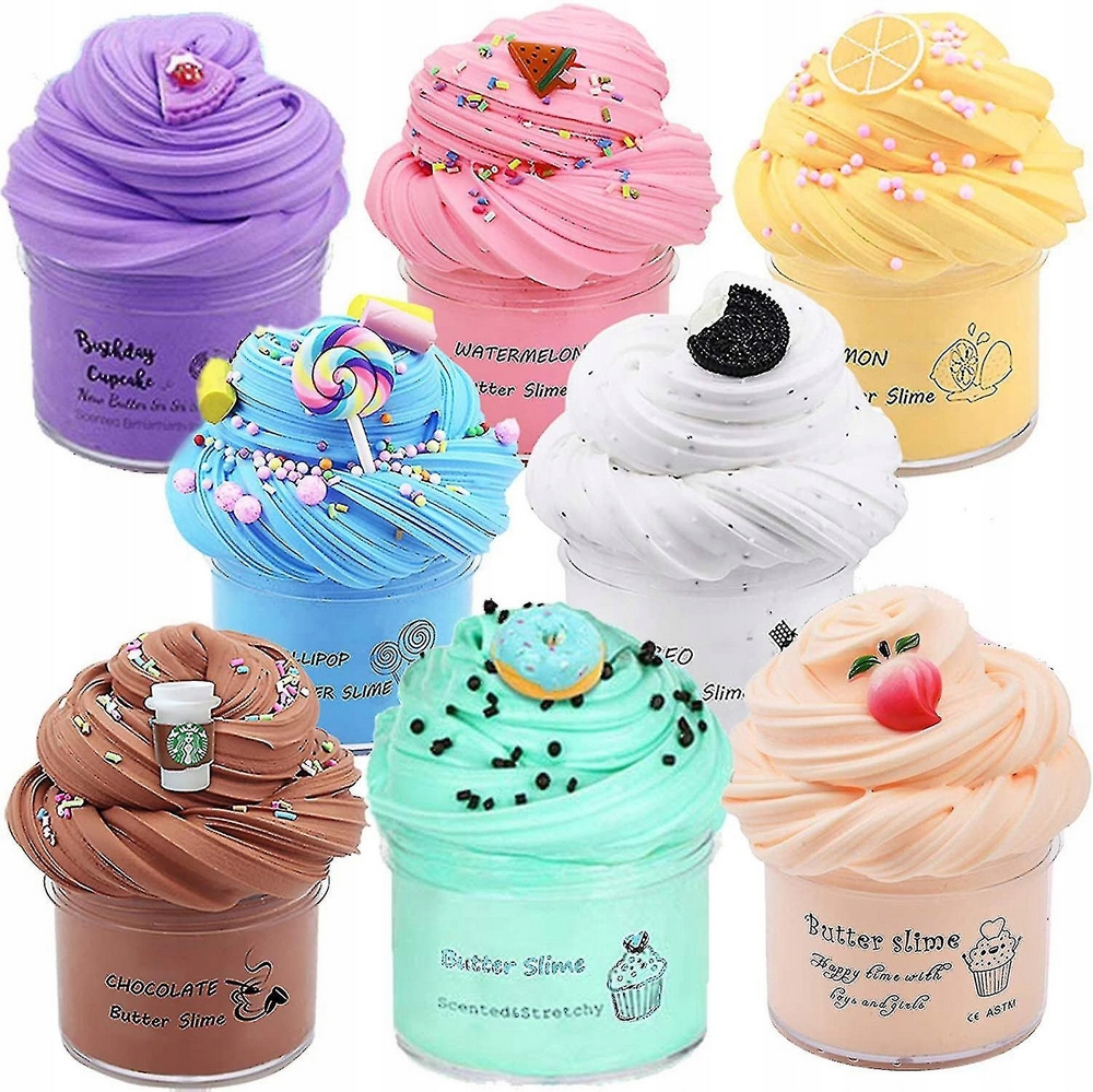 8-balenie setu Butter Slime, antistresových hračiek pre chlapcov, 70 ml